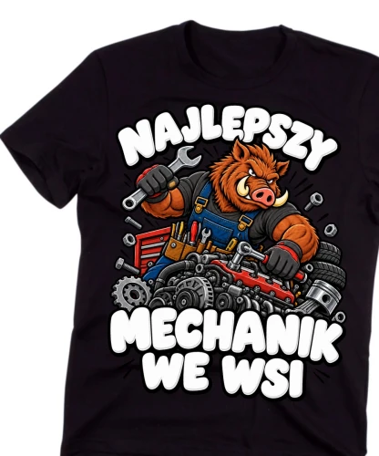 Koszulka dla MECHANIKA NA PREZENT - NAJLEPSZY MECHANIK WE WSI.webp