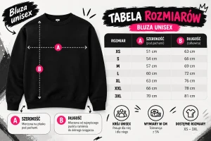 Tabela rozmiarów BLUZY TIMEFORF.PL .webp