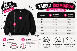 Tabela rozmiarów bluzy dziecięcej timeforf.pl .webp