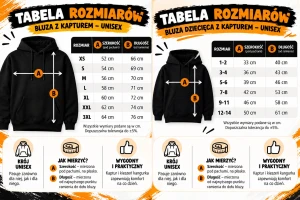 Tabela rozmiarów bluz z kapturem timeforf.pl .webp