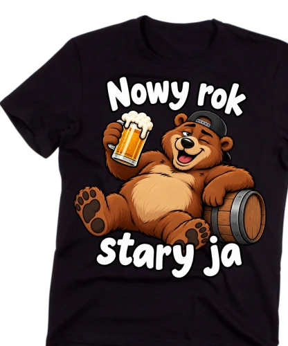 Śmieszna męska koszulka na SYLWESTRA - noway rok stary ja.webp