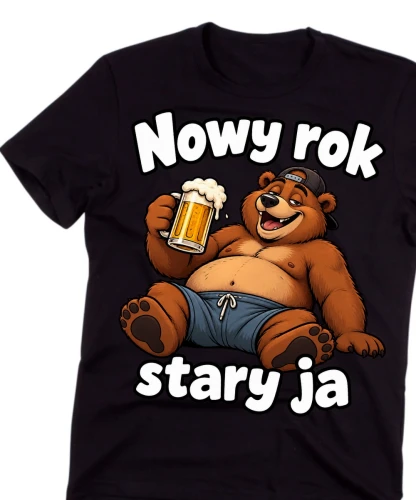 Śmieszna męska koszulka na SYLWESTRA - noway rok stary ja.webp
