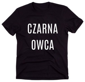 Czarny Klasyczny T-shirt "CZARNA OWCA"