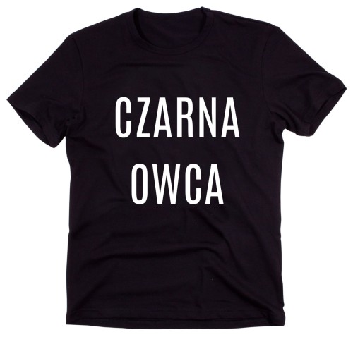 Czarny Klasyczny T-shirt "CZARNA OWCA"
