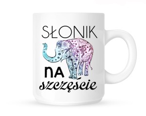 Kubek"SŁONIK NA SZCZĘŚCIE"
