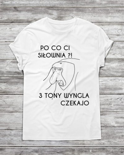 Koszulka męska "po co ci siłownia?..."