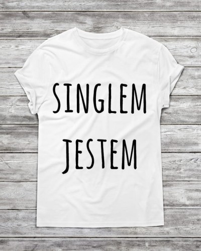 Koszulka męska "singlem jestem "