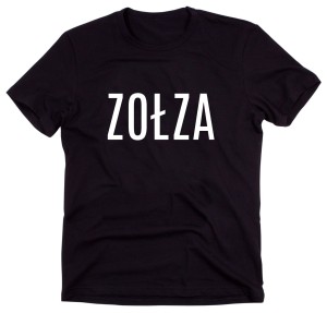 Czarny Klasyczny T-shirt "ZOŁZA"