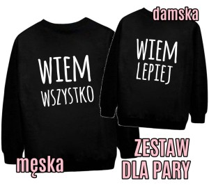 Zestaw dla pary 2 bluzy 