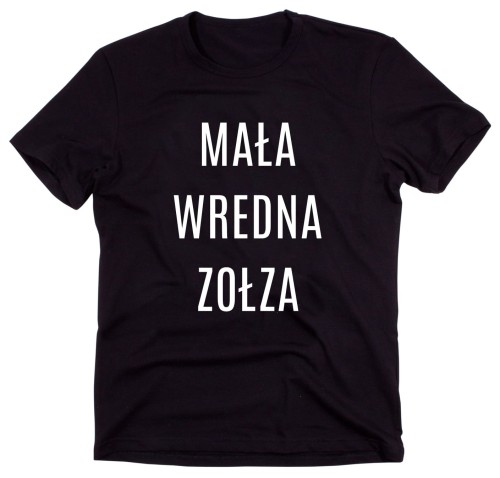 Czarny Klasyczny T-shirt "MAŁA WREDNA ZOŁZA"