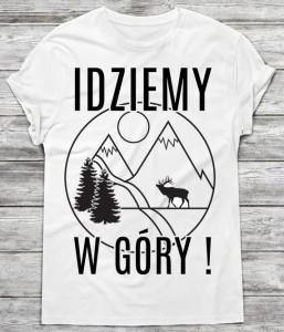 koszulka męska IDZIEMY W GÓRY,koszulka na wycieczkę w góry 