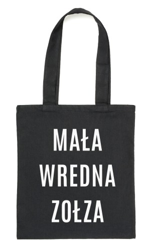 Czarny Shopper"MAŁA WREDNA ZOŁZA"