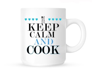 Kubek"KEEP CALM AND COOK-NIEBIESKIE"